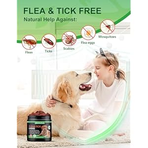 Flea and Tick Prevention Chews for Dogs Flea Treatment Oral Flea Pills for Dogs All Breeds and Ages Treatment Chewable (Chicken Flavor) Pest Control & Natural Defense Made in USA, 120 Tablets