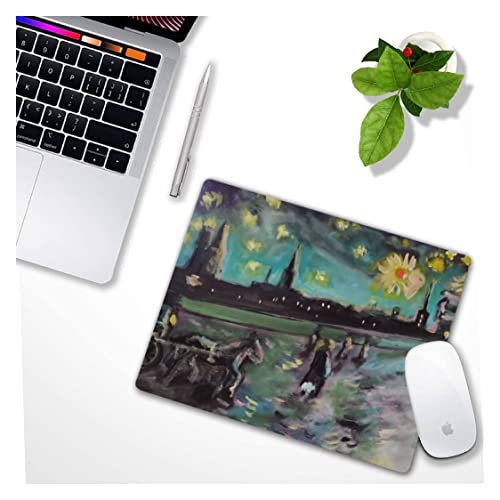 Image of Paper Plane Design - Art Mousepad - Anti Skid Non Slip Rubber Mouse Pad with Famous Fine Art Paintings Size - 9 x 7 inches.d9