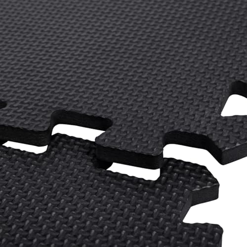 18 Losetas Esterilla Suelo Gimnasio Puzzle Espuma EVA 30x30 cm | Alfombrillas Acolchadas Antideslizantes | Tatami Modular para Yoga, Fitness, Juegos Infantiles, Bebé, Protección y Montaje Fácil - imagen 9