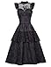 Belle Poque Black Steampunk Victorian Gothic Sleeveless Dress Cosplay Costume BP380-1 S