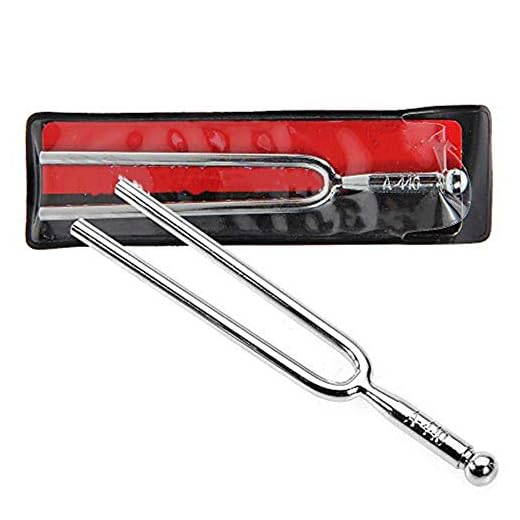 Diapasón de Acero Inoxidable Instrumento Afinador de Guitarra para Violín Estándar A 440 Hz con Bolsa de Almacenamiento para Instrumentos Musicales Estándar Dispositivo Afinador para Guitarra Violín