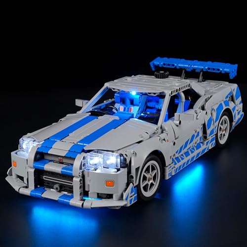 Image of LIGHTAILING Light for Lego-42210 2-Fast-2 Furious-Nissan-Skyline GT-R (R34) Car - Led Lighting Kit Compatible with Lego Building Blocks Model - NOT Included The Model Set