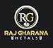 RAJ GHARANA METALS Pure Kansa Dinner Set | Bronze Thali Set Handi Shape | Glossy Finished KANSA Utensils Set of 6 Pcs as 1 Thali Dia 12 inch 2 Bowl 1 Sweet Dish 1 Glass 1 Spoon - Ideal Gift