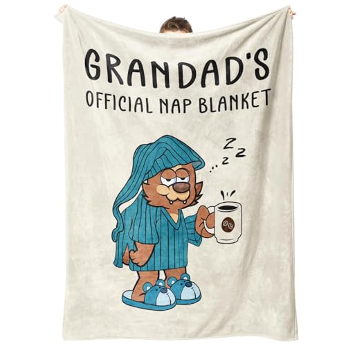 Juratar Grandad Gifts Blanket, Gifts for Grandad from Grandaughter Grandson, Grandad Birthday Gifts, Birthday for Grandad, Flannel Blanket Grandad Gifts, Cute Blanket for Grandad, 60 * 50in