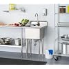 Trinity 21.5 in. W x 24 in. D x 49.3 in. H Stainless Steel Utility Sink THA-0303