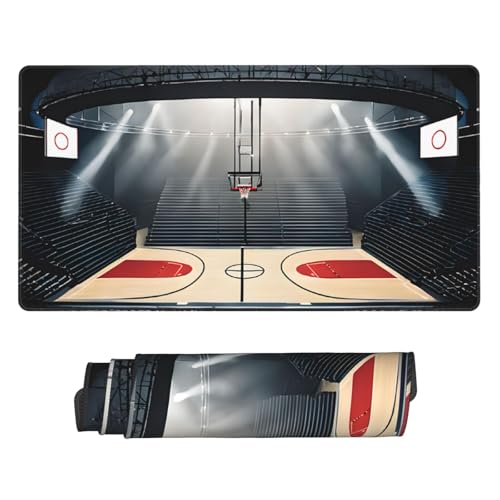 Tapis de souris de jeu extra large noir et antidérapant pour le bureau