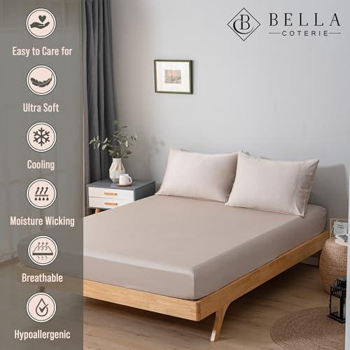 Bella Coterie Luxury Bamboo Viscose King Size Sheet Set | 100% Organically Grown | Ultra Soft | Cooling for Hot Sleepers | 18" Deep Pocket [White] - Thumbnail 2