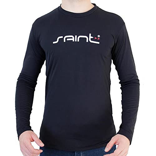 Camisa Esportiva com Proteção Solar Uv Preta Saint Plus - Tamanho M