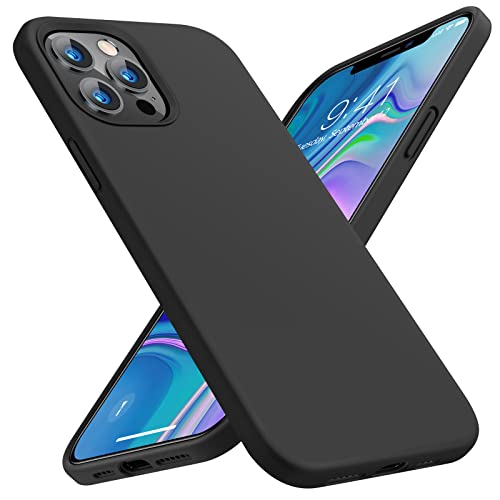 TORRAS for 12 Pro Max Case, Non-Slippery Liquid Silicone Rubber, 8FT Shockproof Military-Grade Protection with Anti-Scratch Soft Microfiber Lining, [Love Series], Graphite Black