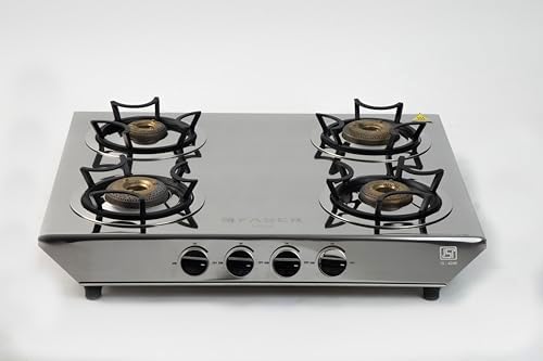 Glen 4 Burner Ultra Tuff Stainless Steel Gas Stove | Silver | Forged ...
