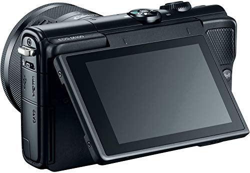 Image of Canon EOS M100 2209C011 Mirrorless Camera w / 15-45mm Lens - Wi-Fi, Bluetooth and NFC Enabled (Black)