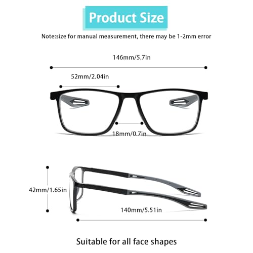 Image of Photochromic Transition Glasses Far And Near Glasses Driving Glasses UV Blue Light Blocking Eyeglasses Men Women TR90
