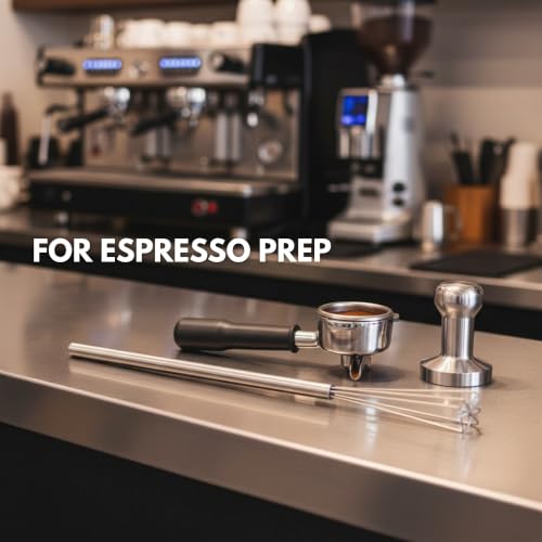 Image of rattleware 10.25-in Triangle Espresso Whisk, Stainless Steel Frothing Tool