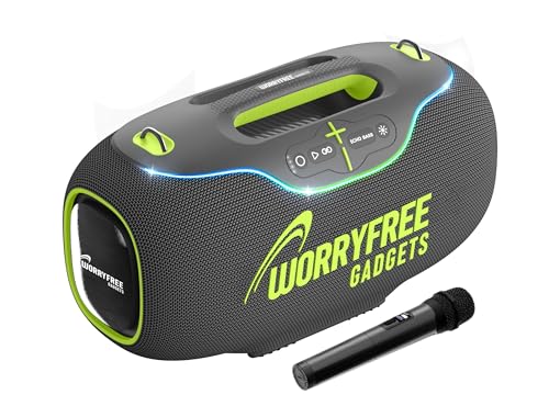 350W Wireless Bluetooth Speaker, 24Hrs Playtime, RGB Lights, Mic with