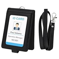 Inteprter - Portatarjetas Transparente Para Tarjeta De Identificación, Resistente Al Agua, Funda