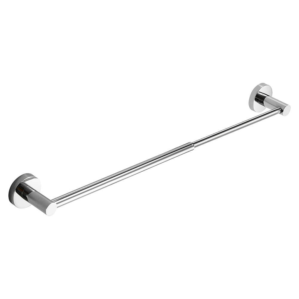 Portasciugamani Regolabile Portasciugamani Muro Portasciugamani da parete Porta Salviette Da Bagno Salviette Acciaio Inossidabile Cromato Retrattile 43-72CM, Cromo (Singolo Barre)