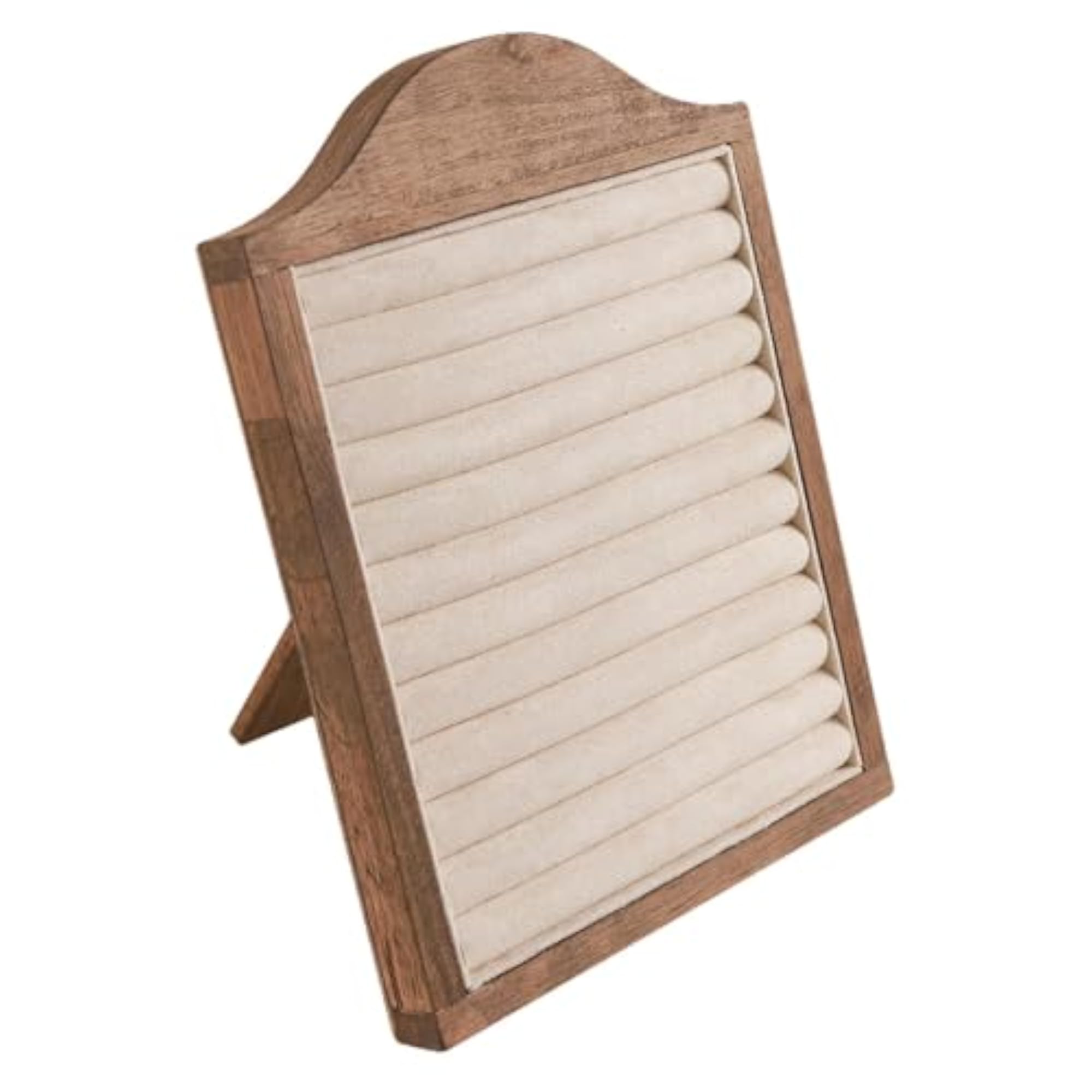 Rings Display Stand for Tabletop Jewelry Shop, Brown