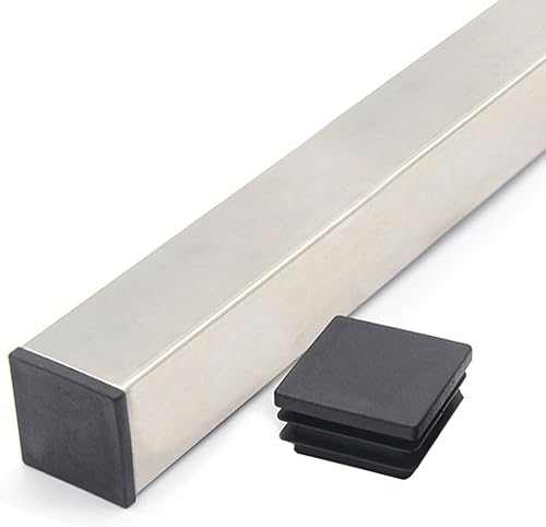 Miniatura 4 de Tapones cuadrados de plástico de 1.5 pulgadas (1.496 in) para poste de tubo cuadrado (paquete de 8)