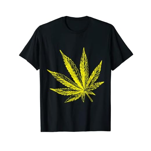 Aceite de CBD de cáñamo de cannabis de marihuana de hoja de malezas amarilla Cannabidiol Camiseta