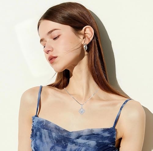 Moissanite Necklace, Women's Diamond Necklace, 'I LOVE YOU' Heart Pendant Necklace, 1-3 Carat Moissanite Pendant, 925 Sterling Silver Electroplated With 18k Gold Necklace, The Best Gift for Wife, Girlfriend, Mother and Daughter.2