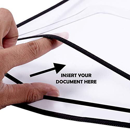 Officewerks Stitched Shop Job Ticket Holders with Strap, Heavy Duty 9" X 12" Clear Both Sides Plastic Sleeves with 1 Hole for Attaching to Machinery, File Cabinets, Racking, Hanging (15 Pack) - Thumbnail 4