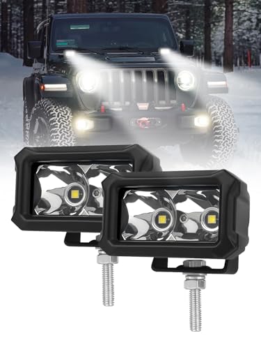 NORTHYUN LED作業灯 20W ホワイト ワークライト 角形 角度調整可能 12V/24V対応 IP68 防水 防塵 バイク オフロード SUV ATV ピックアップ 自動車 作業車 トラック用 2個セット