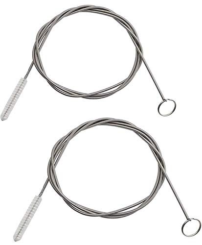 2 Pack Long Pipe Cleaner Flexible Tube Cleaning Brush Snake Drain Clog Remover Drain Brush Aquarium Water Filter Pipe Air Tube Hose Cleaning Brush Sink Fridge Skinny Pipe Dredging Tool 160CM