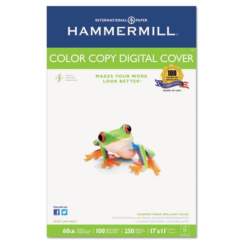Premium Color Copy Cover, 100 Bright, 60lb, 17 x 11, Photo White, 250 Sheets/PK