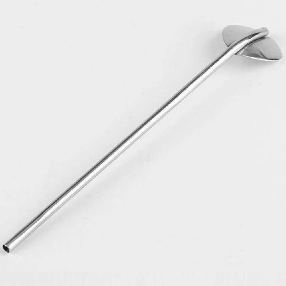 Cuillère de Barman en Acier Inoxydable Cuillère à Paille Ronde Ovale Style Bar Bartending Cuillère Ustensiles