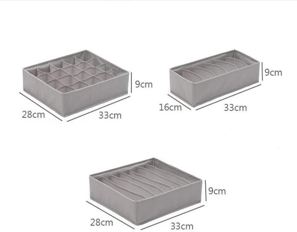 Foldable Storage Boxes Multi-size Underwear Closet Drawer Divider Lidded Organizer Box for Ties Socks Bra Bedroom