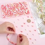 SOFPLATE 1 Box 500Pcs Candy Color Acrylic Beads Round Frosted Bead Bulk 8mm Plastic Balls Pastel Matte Mix Gumball Loose Spacer Beads for jewellery Making Bracelets Necklaces Earrings Keychain DIY Cra - Image 3