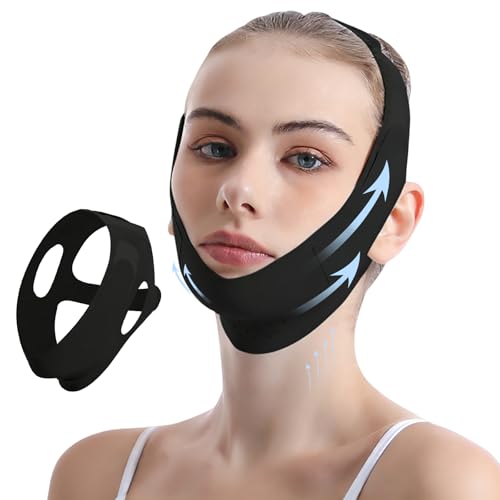 Reusable Facial Lifting Belt, V Line Lifting Mask with Chin Strap...