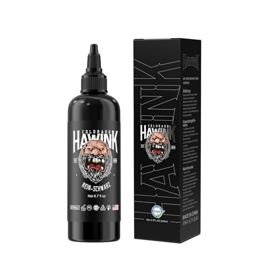 HAWINK Tatuaje Color Negro Puro 1 Botellas de Tinta 200ml Pure Black Profesionales Tatuaje Accesorios Tattoo Ink TI203DE-6.7OZ-T