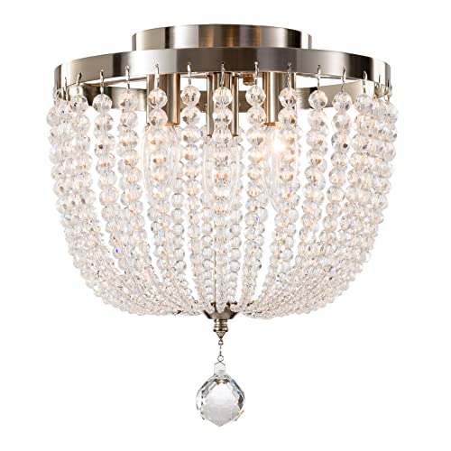 Luz de techo de cristal con efecto destello y diseño semiempotrado moderno