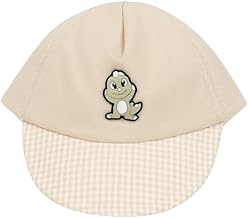 Adorable Baby Cap Teddy Bear Design, Checkered Pattern Soft Hat for Infants (3-9 to 9-12 Months) Cute & Stylish Cap for Baby Boys & Girls