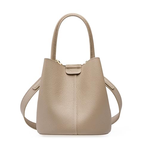 MoreFarther Bucket Bags for Women, Genuine Leather Crossbody Bags, Top-handle