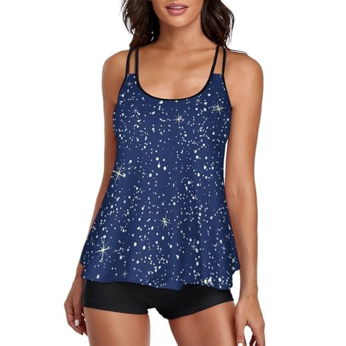 Tankini ensemble bikini Étoiles Brillantes et sa robe de plage pour vos après-midi au bord de l'eau