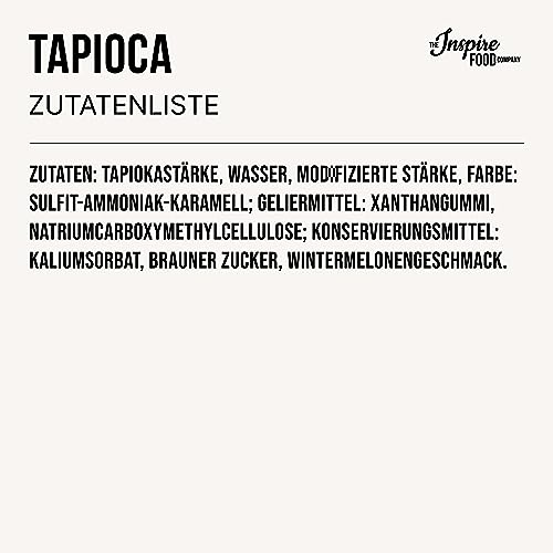 INSPIRE FOOD Echte Tapioka-Perlen für Bubble Tea – 1 kg | Tapioka Boba-Kugeln für Boba-Milchtee | Perfekt für Boba-Milchtee, Eiskaffee, Eistee, Slush, gemischte Fruchtgetränke