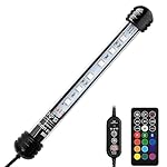 NICREW LED Aquarium Light, 7 Inches Submersible Fish Tank Light, Waterproof Underwater Light with Multicolor Option