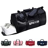 [Sporttasche mit Schuhkarton] - Der Schuhkarton ist 28 cm lang, 20 cm breit und 23 cm hoch. Die empfohlene maximale Schuhgröße beträgt 46. Ein einzelner Schuhkarton enthält zwei wasserdichte Taschen (Höhe 45 cm, Breite 5 cm). Bequem, um schmutzige Schuhe und Kleidungsstücke aufzubewahren. Stellen Sie sicher, dass die gesamte Sporttasche geruchsneutral ist.