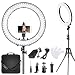 Produktbild Ringlicht,Kamera licht mit stativ 19 Zoll LED ringleuchte zweifarbig 3000-5800K,dimmbares Tiktok Video-LED-Licht Kit für YouTube-Makeup,Fotografie,Videoaufnahmen,Porträt,Vlog,Selfie