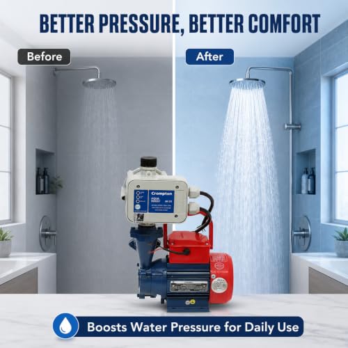 Image of Crompton 0.5hp Pressure Booster Pump | 0.5hp with Automatic Pump Controller Switch |Water Pump 0.5hp | 0.5hp Pressure Pump