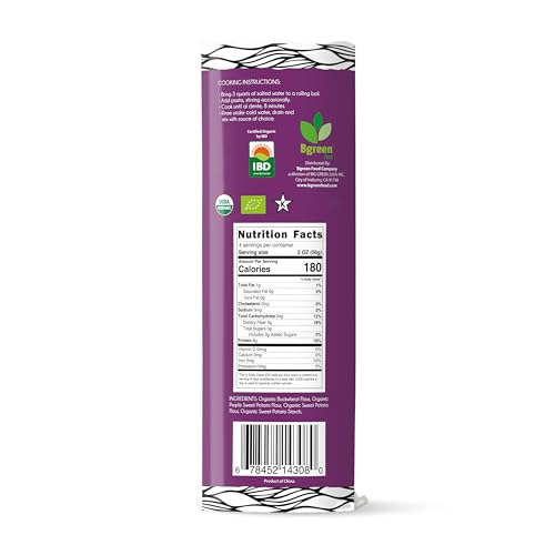 Big Green Organic Food- Organic Purple Yam + Buckwheat Spaghetti, Premium Ube, Gluten-Free, Vegan (3 Pack) image 4