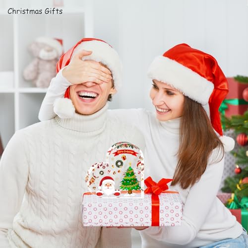 DIFFUNY Christmas Decorations Indoor, Christmas Decor for Table, Office Desk, Mantle, Shelf - Acrylic Heart Shaped Gifts for Women/Girls - Holiday Indoor Home Decor - Image 4