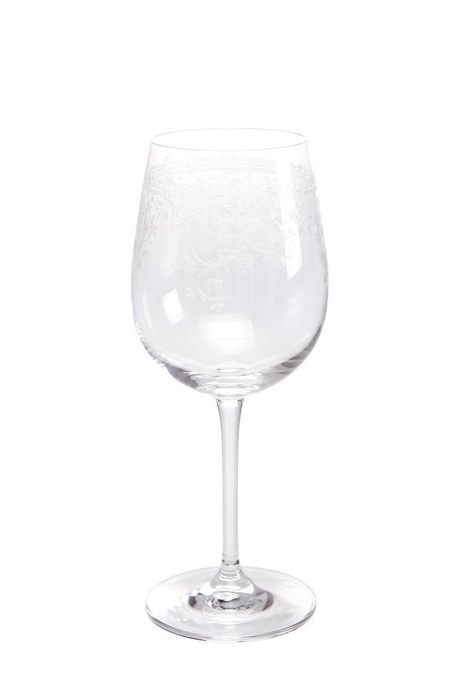 Paul Nagel 6er Set Weißweingläser, Weingläser Lucca Pantografie Dekor 340ml