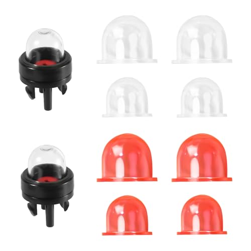 lasuroa 2 Uds Bombas Cebador con 8 Uds Repuestos Cebador, Repuestos Carburador de Plástico para Motores Pequeños de 2 Tiempos Compatible con Zama Walbro