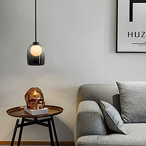 Iluminación colgante gris para decorar la cabecera del dormitorio 4