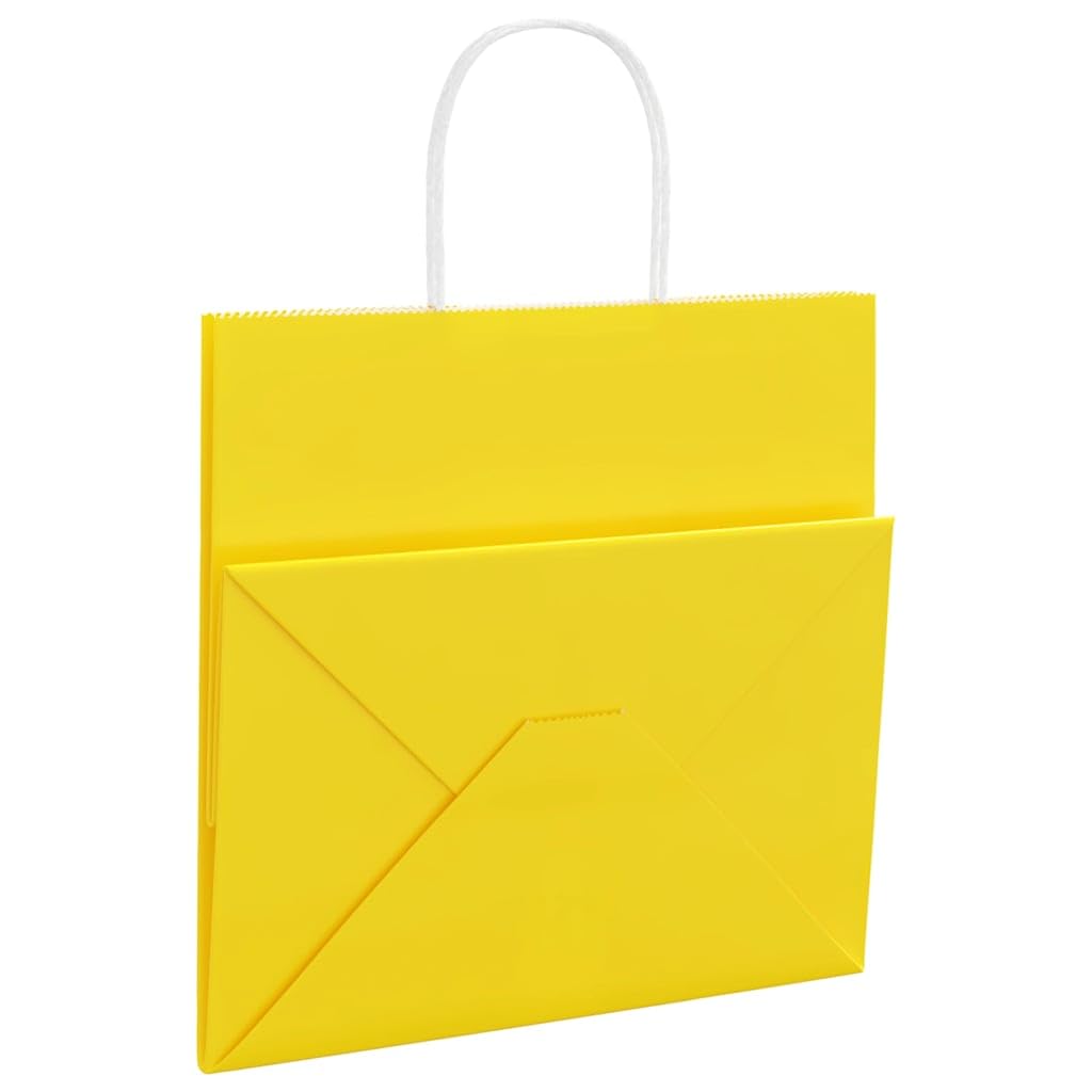 Bolsas de papel kraft 250 piezas amarillas 26x17x25 cm