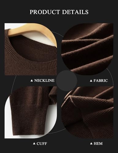 Women's Merino Wool Blend Sweater Fall Winter Crew Neck Long Sleeve First-Line Ready to Wear Seamless Knit Sweater2