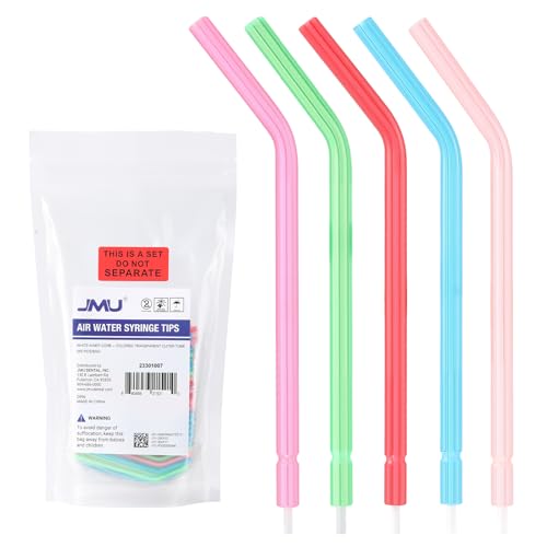 JMU - JMU 250pcs Disposable Air Water Syringe Tips, Spray Nozzles Colored Outer Tube for Dental Clinic